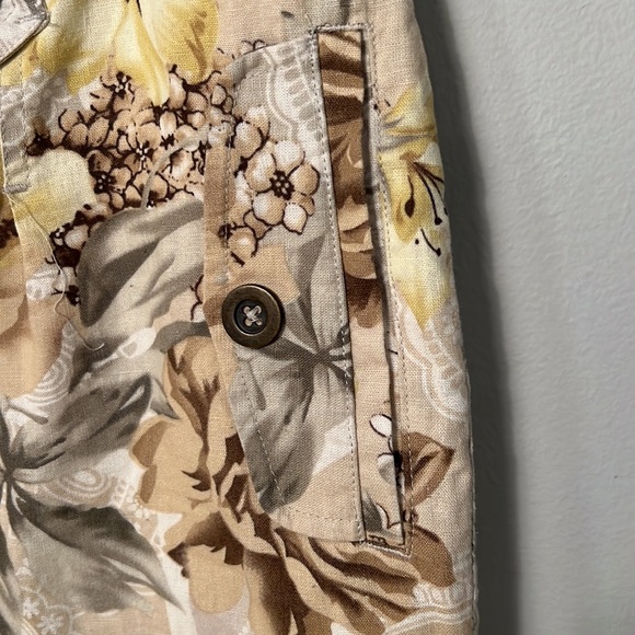 Caribbean Joe Island Supply Co Linen Blend Shorts sz 10 - Picture 2 of 5